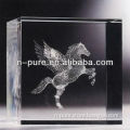 Delicate 3D Laser Crystal Cube of Pegasus